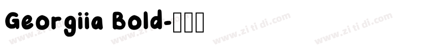 Georgiia Bold字体转换